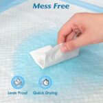 50 Count Super Absorbency Disposable Underpads, Leakproof Quick Drying Disposable Pads for Baby, Puppy and Adults, Disposable Changing Pads for Baby, Disposable Diaper Changing Pads, 17” x 13”, Blue - Image 5