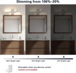 Joossnwell Brushed Nickel Bathroom Vanity Lights Fixtures Over Mirror 5CCT Dimmable Bathroom Light Fixture Modern Vanity Lighting Bar Led Bath Vanity Light 23 Inch Wall Lamp - Image 4