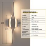 Joossnwell Brushed Nickel Bathroom Vanity Lights Fixtures Over Mirror 5CCT Dimmable Bathroom Light Fixture Modern Vanity Lighting Bar Led Bath Vanity Light 23 Inch Wall Lamp - Image 8