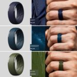 ThunderFit Men's Silicone Rings 10mm Wide 2.5mm Thick Rubber Bands, Breathable, Variety Multipack 1-10 - Image 4