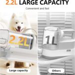 Dog Grooming Vacuum and Dryer,2.2L Pet Grooming Vacuum Kit for Dogs with 8 Tools, Low Noise Adjustable Speed and Temperature Control Blower - Image 4