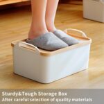 8 Packs Plastic Storage Bins with Lids Storage Organizing Containers Decorative Storage Boxes with Lids for Shelves Closet Desktop Playroom Classroom Office Drawers,White - Image 6