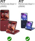 Vizvera for Motorola Razr+(Plus) 2025 Case with Hinge Cover,Built-in Screen Protector Shockproof All-Inclusive Smartphone Cover Wireless Charging for Motorola Razr+(Plus) 2025(Spritz Orange) - Image 3