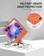 Vizvera for Motorola Razr+(Plus) 2025 Case with Hinge Cover,Built-in Screen Protector Shockproof All-Inclusive Smartphone Cover Wireless Charging for Motorola Razr+(Plus) 2025(Spritz Orange) - Image 6