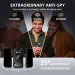 BERFY for iPhone 13 Pro Max Case, Compatible with MagSafe, Built-in Privacy Screen Protector and Camera Protection, Anti-Spy Full Body Shockproof Clear Phone Case for 13 Pro Max 6.7", Black - Image 3