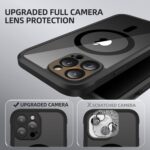 BERFY for iPhone 13 Pro Max Case, Compatible with MagSafe, Built-in Privacy Screen Protector and Camera Protection, Anti-Spy Full Body Shockproof Clear Phone Case for 13 Pro Max 6.7", Black - Image 5