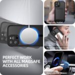 BERFY for iPhone 13 Pro Max Case, Compatible with MagSafe, Built-in Privacy Screen Protector and Camera Protection, Anti-Spy Full Body Shockproof Clear Phone Case for 13 Pro Max 6.7", Black - Image 7