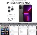 BERFY for iPhone 13 Pro Max Case, Compatible with MagSafe, Built-in Privacy Screen Protector and Camera Protection, Anti-Spy Full Body Shockproof Clear Phone Case for 13 Pro Max 6.7", Black - Image 10