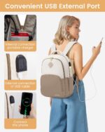 LOVEVOOK School Backpack for Women Men Classic Backpack with 15.6" Laptop Compartment Lightweight Bookbag for College Work High School - Image 4