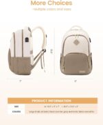 LOVEVOOK School Backpack for Women Men Classic Backpack with 15.6" Laptop Compartment Lightweight Bookbag for College Work High School - Image 6