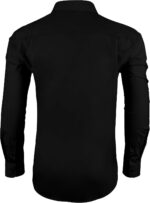 Men's Dress Shirt Regular Fit Long Sleeve Wrinkle-Resistant Business Formal Solid Button Down Shirts with Pocket - Image 3