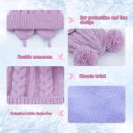 Duoyeree Toddler Winter Hat with Earflap Scarf Hood Thick Warm Kids Skull Cap for Baby Girls Boys - Image 4