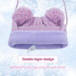 Duoyeree Toddler Winter Hat with Earflap Scarf Hood Thick Warm Kids Skull Cap for Baby Girls Boys - Image 5