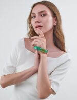 Chunky Acrylic Bangles Bracelets For Women Geometric Acrylic Resin Acetate Mottled Wide Bangle Bracelet Statement Colorful Bangles for Party - Image 3