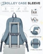 Small Blue Backpack for School Women Girls, Waterproof Bookbag Cute High School Backpack for Men Teen Boys, Lightweight Travel College Back Pack Mochilas Escolares para Casual Daypack Rucksack - Image 6