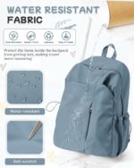 Small Blue Backpack for School Women Girls, Waterproof Bookbag Cute High School Backpack for Men Teen Boys, Lightweight Travel College Back Pack Mochilas Escolares para Casual Daypack Rucksack - Image 7