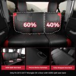 FREESOO Seat Covers for Jeep Wrangler JK 4 Door 2013 2014 2015 2016 2017 1:1 Custom Seat Covers Faux Leather - BLACKGRED - Image 5