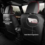 FREESOO Seat Covers for Jeep Wrangler JK 4 Door 2013 2014 2015 2016 2017 1:1 Custom Seat Covers Faux Leather - BLACKGRED - Image 8