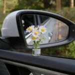 Daisy Flower Car Accessories for Women Interior Aesthetic, 3 Pcs Daisy Cute Car Dashboard Decorations - Image 8