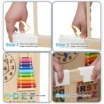 Baby Playpen - Wooden Playpen for Babies and Toddlers - Large Adjustable Shape &Size Play Yard - Baby Fence with Lock Gate - Infant PlayPen - Portable Safe Play Area Kids Activity Center（63x63x24inch） - Image 5