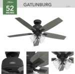Hunter Fan Company 52429 Gatlinburg Ceiling Fan, Matte Black - Image 3