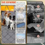 Back Seat Extender for Dogs-Large Space, Dog Car Seat Cover Hard Bottom Holds 420lb, Sturdy Backseat Extender for Dogs, Upgraded Material,Waterproof Dog Hammock for Car, SUV, Truck - Image 4