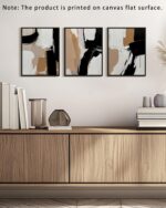 KUVIOKE Black Abstract Framed Canvas Wall Art Minimalist Graffiti Pastel Wall Decor Modern Art Painting Home Decor 11x14in (Black Framed) - Image 6