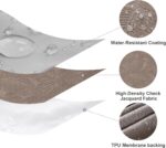 Waterproof Chair Seat Cover for Dining Room-Stretchy Washable Chair Seat Covers Set of 6-Kitchen Chair Seat Slipcovers Protector for Home Restaurant Banquet (Taupe,Large) - Image 3