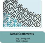 Boho Elegant Striped Shower Curtain, Vibrant Bohemian Chic Multi Pattern for Bathroom Decor with 12 Hooks, 72x72 Inches, Blue Green - Image 4