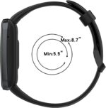 MOTONG Compatible with Xiaomi MI Band 7 Pro Replacement Band - Silicone Replacement Wrist Band Strap Compatible with Xiaomi MI Band 7 Pro(Silicone Black) - Image 8