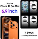 Temdan Compatible with iPhone 17 Pro Max Case,Waterproof Built-in Screen & Camera Protector IP68 Underwater Full Body 17FT Military Dropproof Shockproof Phone Case 6.9"-Black/Clear - Image 9