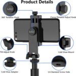 HSU Cell Phone Tripod Adapter with Cold Shoe Mount, Universal Phone Support Compatible with iPhone Samsung Galaxy Android Sony Canon etc. (Red) - Image 4