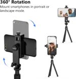 HSU Cell Phone Tripod Adapter with Cold Shoe Mount, Universal Phone Support Compatible with iPhone Samsung Galaxy Android Sony Canon etc. (Red) - Image 5