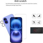 Screen Protector For iPhone 16 Tempered Glass 2-Pack Camera Lens Protector Film 2-Pack With Easy Alignment Tool - Image 3