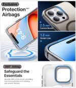 Strong Magnetic for iPhone 15 Pro Case, [Compatible with MagSafe] [Military-Grade Drop Tested] Shockproof Protective Slim Thin Translucent Cover for iPhone 15 Pro Phone Case, GradientGray - Image 6