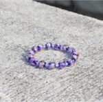 Rose luminous Bead Stretch Bracelet for Women, Firefly Glow in The Dark Luminous Healing Crystal Glass Beads Bracelet Jewelry for Women - Image 3