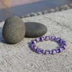 Rose luminous Bead Stretch Bracelet for Women, Firefly Glow in The Dark Luminous Healing Crystal Glass Beads Bracelet Jewelry for Women - Image 4