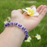 Rose luminous Bead Stretch Bracelet for Women, Firefly Glow in The Dark Luminous Healing Crystal Glass Beads Bracelet Jewelry for Women - Image 5