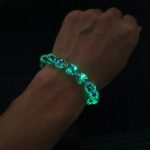 Rose luminous Bead Stretch Bracelet for Women, Firefly Glow in The Dark Luminous Healing Crystal Glass Beads Bracelet Jewelry for Women - Image 6