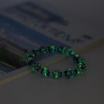 Rose luminous Bead Stretch Bracelet for Women, Firefly Glow in The Dark Luminous Healing Crystal Glass Beads Bracelet Jewelry for Women - Image 8