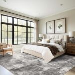 8x10 Modern Abstract Rug Washable Area Rugs for Living Room Bedroom Dining Room Non-Slip Low Pile Neutral Large Rug Soft Indoor Floor Carpet, Gray - Image 4