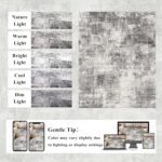 8x10 Modern Abstract Rug Washable Area Rugs for Living Room Bedroom Dining Room Non-Slip Low Pile Neutral Large Rug Soft Indoor Floor Carpet, Gray - Image 10