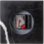 Solid Marble Modern Mantle Clock, Minimalist Clock - Sleek Marble Fireplace Decor with Unique Streaks, Square Analog Design for Decorations in Living Room and Mantel Decoration Fireplace - Image 8