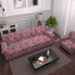 Stretch Couch Covers for 2 Separate Cushion Couch Sofa - Floral Printed Couch Sofa Cover,Washable Sofa Slipcover,Pet Friendly Furniture Protector with Elastic Bottom, Universal Fit for Home - Image 10