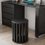 Stackable Stools Set of 4,Wood Stool,18 Inch Stool,Stacking Stools,Nesting Table,Sturdy and Durable,No Installation Required,Top Stackable Round Side Table (Black Barstool) - Image 8