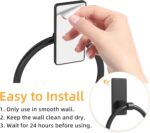 Towel Ring, SUS304 Hand Towel Holder for Bathroom，Adhesive Towel Holder Bathroom Towel Hanger for Bathroom, Kitchen, Matte Black - Image 6