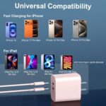 Phone 17 16 15 Charger 10FT, 20W Dual Port USB C Fast Charging Block with 10FT Long USB C to C Charging Cable Cord for Phone 17 16 15 Pro Max/17 16 15 Pro/15/15 Plus,Pad Pro - Image 5