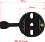 Haoge Combo Boss Adapter with CP-64 64mm Arca-Swiss-Compatible Quick Release Clamp for Manfrotto Tripod Ball Head Clamp Replacement - Image 8