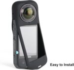 HSU Silicon Protect Cover for Insta360 X4, Soft Silicone Body Case with Lens Cap, Full Cover Shell Protection Case, Insta 360 X4 Cam Accessories (Black) - Image 4