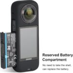 HSU Silicon Protect Cover for Insta360 X4, Soft Silicone Body Case with Lens Cap, Full Cover Shell Protection Case, Insta 360 X4 Cam Accessories (Black) - Image 6